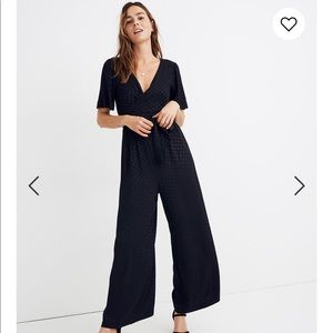 Madewell Petite Jumpsuit in Dot Jacquard (6P)